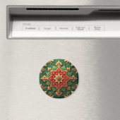 Rode Groene Decorative Kerstvakantie Magneet (Insitu (Vaatwasser))
