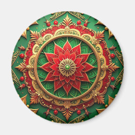 Rode Groene Decorative Kerstvakantie Magneet