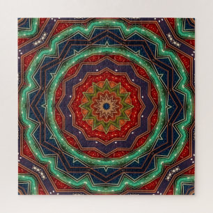 Rode Groene Decorative Legpuzzel