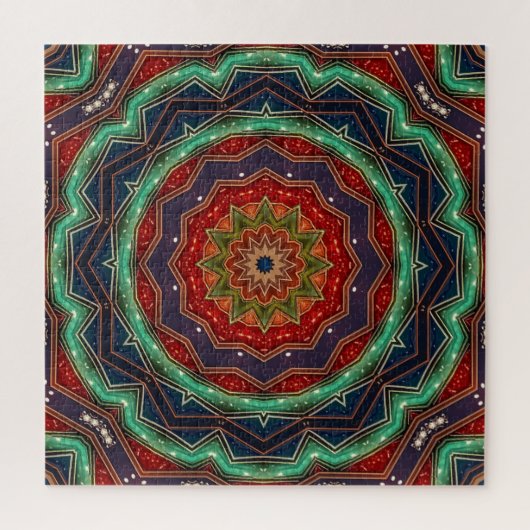 Rode Groene Decorative Legpuzzel (Verticaal)