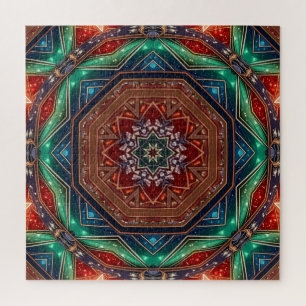 Rode Groene Decorative Legpuzzel