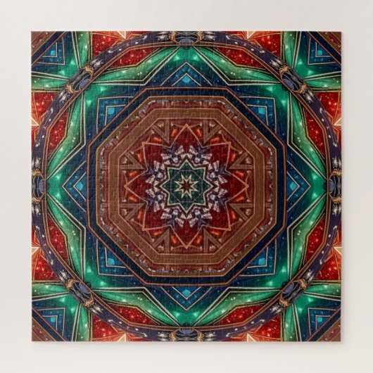 Rode Groene Decorative Legpuzzel (Verticaal)