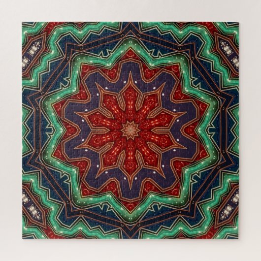 Rode Groene Decorative Legpuzzel (Verticaal)