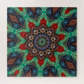 Rode Groene Decorative Legpuzzel (Horizontaal)
