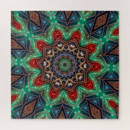 Rode Groene Decorative Legpuzzel