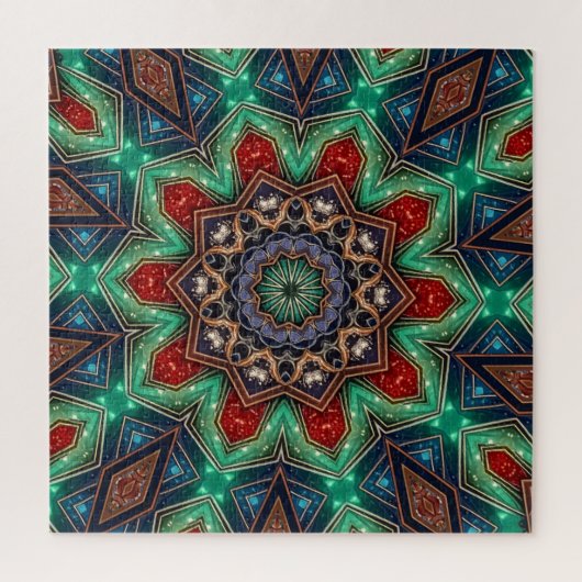 Rode Groene Decorative Legpuzzel (Verticaal)