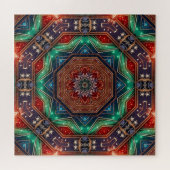Rode Groene Decorative Legpuzzel (Horizontaal)