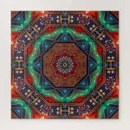 Rode Groene Decorative Legpuzzel