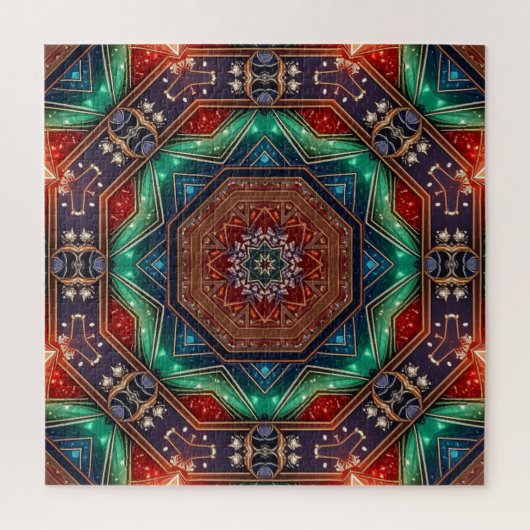 Rode Groene Decorative Legpuzzel (Verticaal)