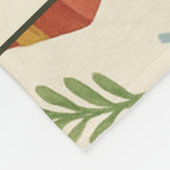 Rode groene dennen en bessen bloemenvakantie fleece deken (Hoek)