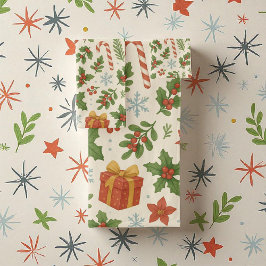 Rode groene dennen en bessen vakantie botanisch bad handdoek