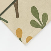 Rode groene dennen en bessen Waterverf vakantie Fleece Deken (Hoek)