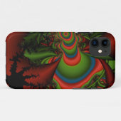 rode groene en blauwe fractal art iphone case (Achterkant (horizontaal))