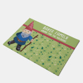 Rode groene en blauwe gnoom voor de Feestdagen Deurmat (Schuin)