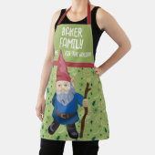 Rode groene en blauwe gnoom voor de Feestdagen Schort (Insitu)