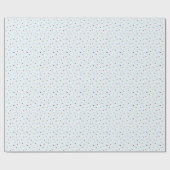 Rode, groene en blauwe stippen kerstpatroon cadeaupapier (Vlak)