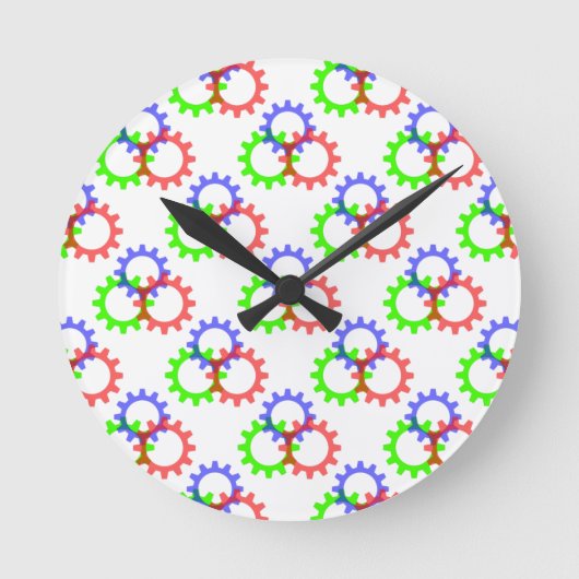 Rode, Groene en Blauwe Toestellen Ronde Klok (Voorkant)