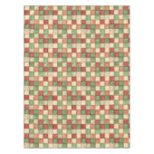 Rode groene en crèmekleurige patchwork quilt uitst tafelkleed (Voorkant)