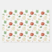 Rode groene en gele appels inpakpapier vel (Voorkant 2)