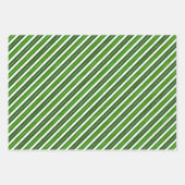 Rode, groene en gouden kerststrepen inpakpapier vel (Voorkant 3)