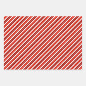 Rode, groene en gouden kerststrepen inpakpapier vel (Voorkant 2)