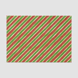 Rode, groene en gouden kerststrepen tissuepapier