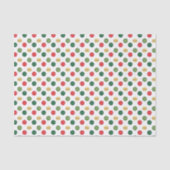 Rode, groene en goudpokstippen tissuepapier (Voorkant)