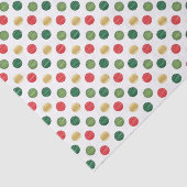 Rode, groene en goudpokstippen tissuepapier (Detail)