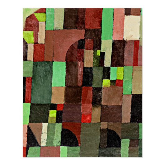 Rode, Groene en Paars-Geel Ritmes, Perfect Poster (Voorkant)