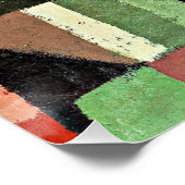 Rode, Groene en Paars-Geel Ritmes, Perfect Poster (Hoek)