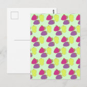 Rode, groene en Paarse druiven Briefkaart (Voorkant / Achterkant)