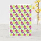 Rode, groene en Paarse druiven Kaart (Gele Bloem)