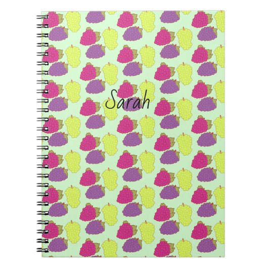 Rode, groene en Paarse druiven Notitieboek (Voorkant)