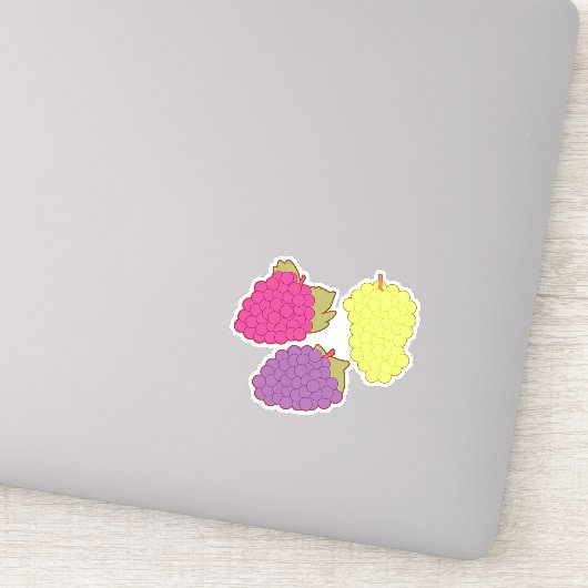 Rode, groene en Paarse druiven Sticker (Detail)