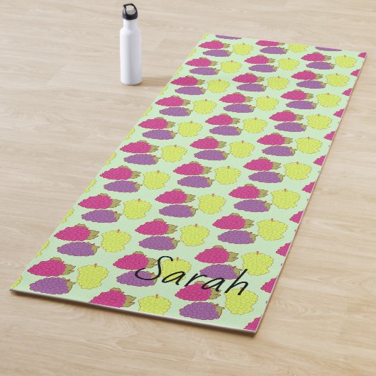 Rode, groene en Paarse druiven Yogamat (In situ)