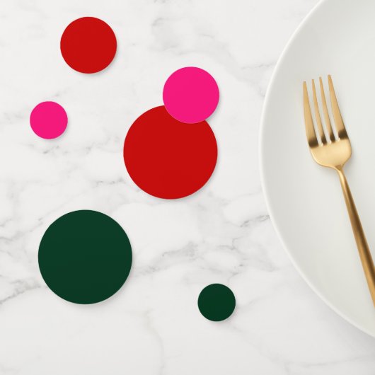 Rode Groene en Roze Kleur Confetti (Groep)