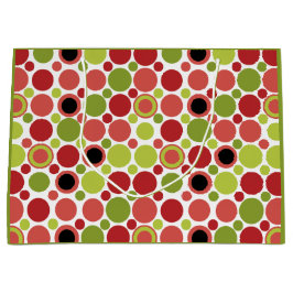 Rode, groene en roze Retro Bubble Groot Cadeauzakje