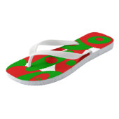 Rode, Groene en Witte Bollen   Teenslippers (Schuin)