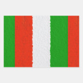 Rode, groene en witte cementstrips inpakpapier vel (Voorkant 3)