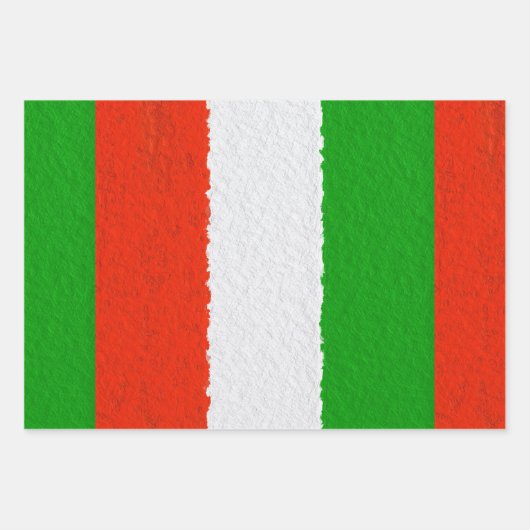 Rode, groene en witte cementstrips inpakpapier vel (Voorkant 3)