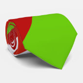 Rode groene en witte diagonale strepen stropdas (Opgerold)