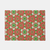 Rode, groene en witte Kaleidoscoop Deurmat (Voorkant)