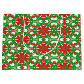 Rode, groene en witte Kaleidoscoop Large Cadeautasje (Voorkant)