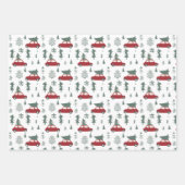 Rode groene en witte kerst inpakpapier vel (Voorkant 2)