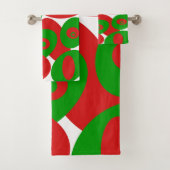 Rode, groene en witte orgels bad handdoek (Insitu)