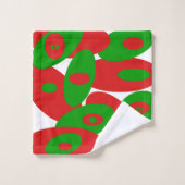Rode, groene en witte orgels bad handdoek (Wasdoekje)