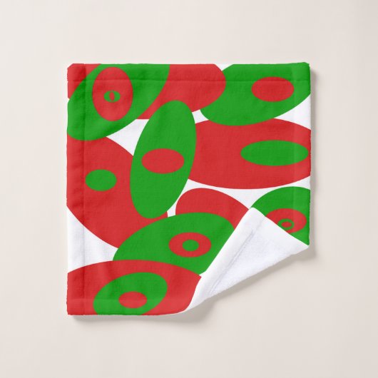 Rode, groene en witte orgels bad handdoek (Wasdoekje)