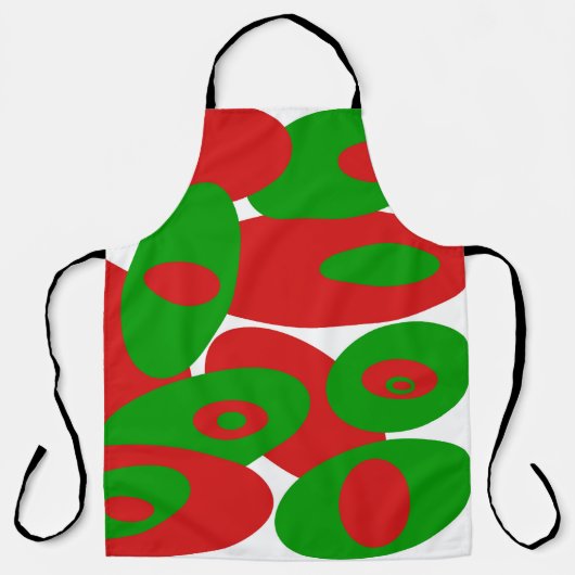 Rode, groene en witte orgels schort (Voorkant)