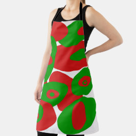 Rode, groene en witte orgels schort