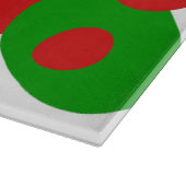 Rode, groene en witte orgels snijplank (Hoek)